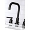 Kingston Brass FSC8930DL Concord Widespread Bathroom Faucet W/Brass Pop-Up, Matte Blk FSC8930DL - alternate 5